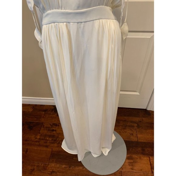 Tory Burch "Evalene" Ivory Cold Shoulder Crepe Maxi Dress, Size 2, NWT! - Picture 4 of 11